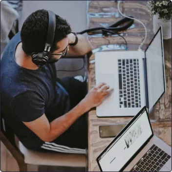 Work at the computer